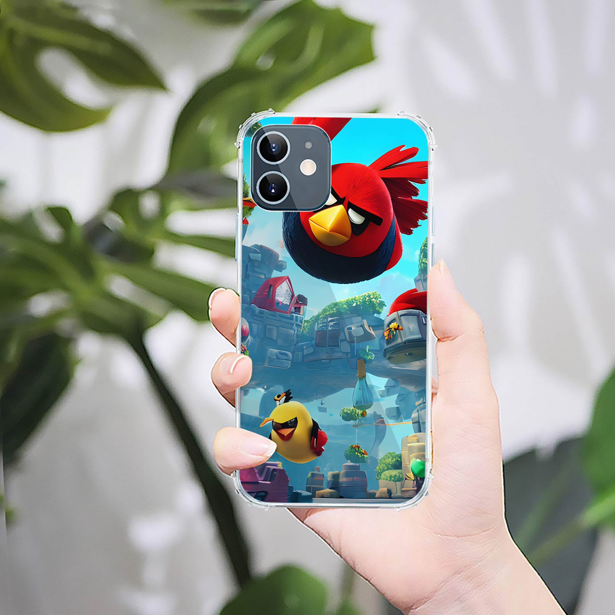 （画像用） Angry Birds アングリーバード 【iPhone 12シリーズ対応】透明スマホケース（クリアソフトケース）
